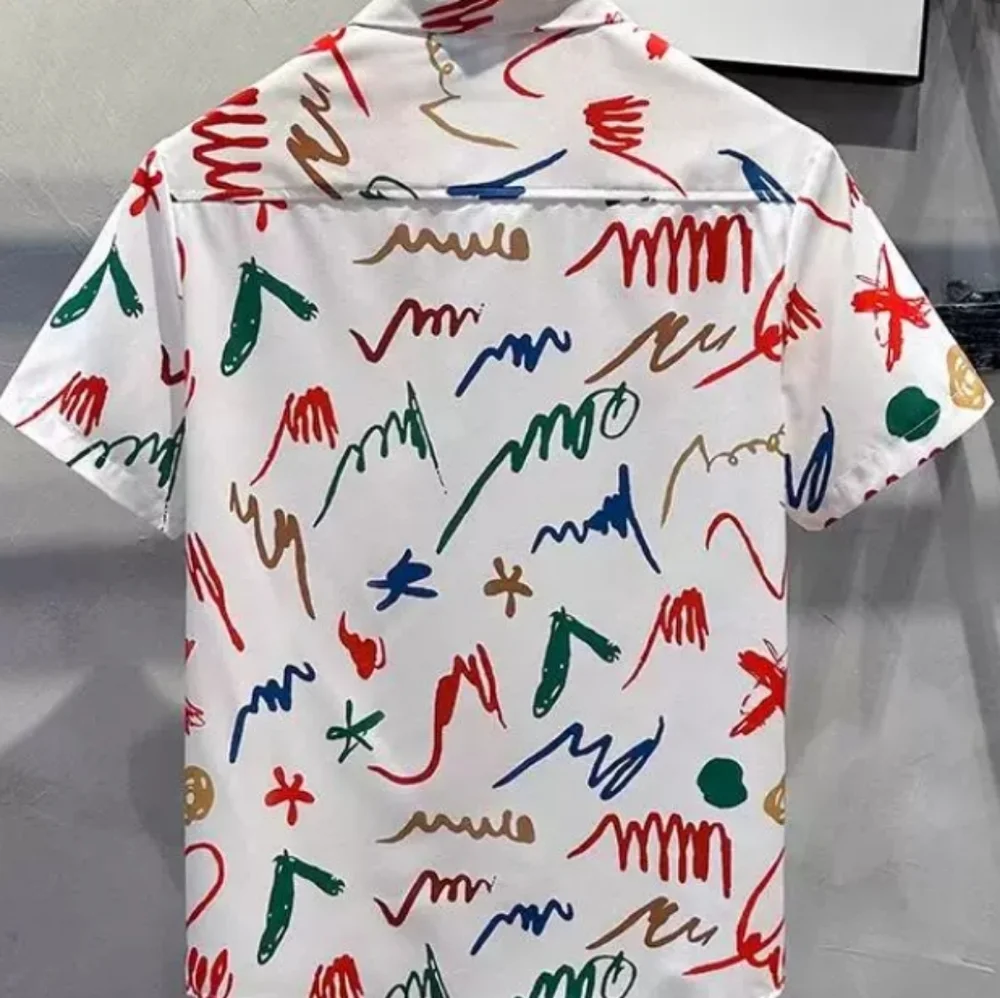 Colorful Graffiti Print Shirt - Picture 3 of 4